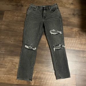 Womens mom ripped jeans
